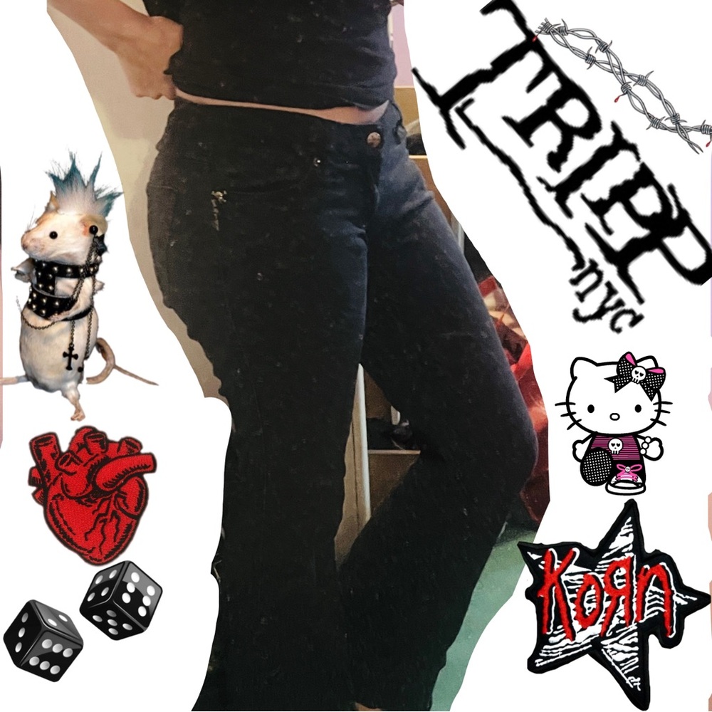 Vintage 2000’s Tripp nyc super low rise flair jeans